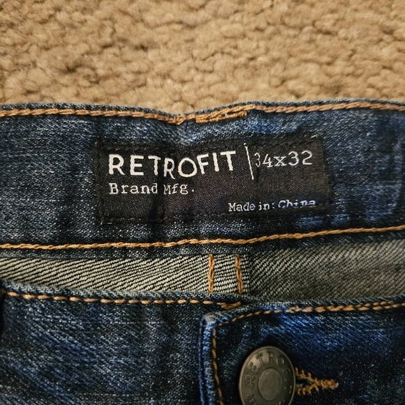 Mens NWT Retrofit Brand Mfg. Blue Jeans Size 34 x 32 Straight - Picture 5 of 6
